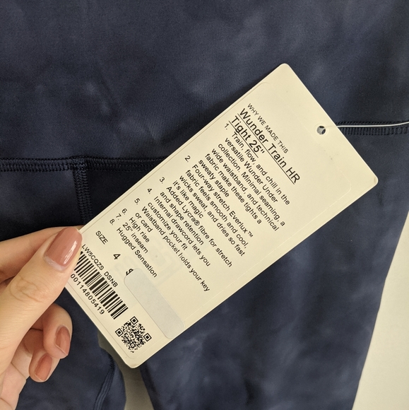 New Lululemon diamond dye naval blue wunder train - Picture 6 of 10